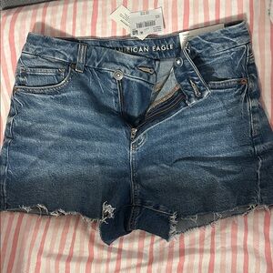 American Eagle Outfitters Women's Distressed Blue Jean Shorts